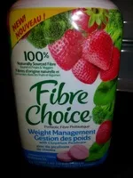 Sucre et nutriments contenus dans Fibre choice