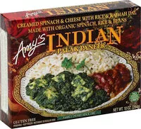 Cantidad de azúcar en Frozen indian palak paneer entrée