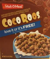 İçindeki şeker miktarı Coco roos sweetened chocolate flavored corn puff cereal with real cocoa, chocolate
