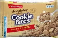 Suhkru kogus sees Malt o meal chocolatey chip cookie bites cereal
