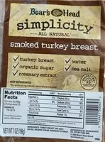 Amount of sugar in Smoked turkey breast