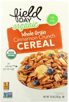 İçindeki şeker miktarı Whole grain cinnamon crunch organic cereal