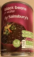Amount of sugar in Black beans in water
