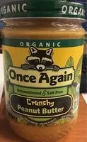 Azúcar y nutrientes en Once again nut butter collective inc