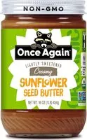 Jumlah gula yang masuk Organic lightly sweetened sunflower seed butter