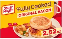 Suhkru kogus sees Original fully cooked bacon, original
