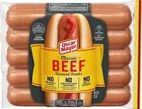 Suhkru kogus sees Classic uncured beef franks