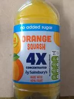 Jumlah gula yang masuk Orange Squash 4x Concentrated