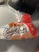 Sokerin määrä sisällä Plain pre-sliced bagels