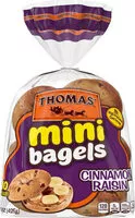 Sokerin määrä sisällä Cinnamon Raisin Mini Bagels