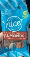 Sokerin määrä sisällä Dark Chocolate almonds with sea salt and cocoa