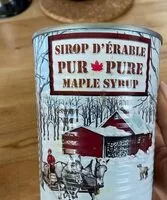 Quantité de sucre dans Sirop d’érable