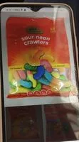 Sokerin määrä sisällä Gold emblem, sour neon crawlers