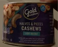 Sokerin määrä sisällä Halves & Pieces Cashews