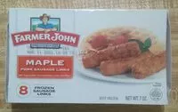入っている砂糖の量 Maple pork sausage links