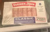 入っている砂糖の量 Pork sausage links