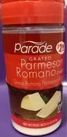 Suhkru kogus sees Grated Parmesan Romano Cheese