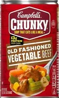 Zuckermenge drin Chunky Old Fashioned Vegetable Beef