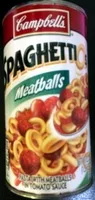 Quantité de sucre dans Spaghettios meatballs