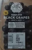 含糖量 Black seedless grapes