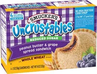 Zuckermenge drin Frozen uncrustables whole wheat peanut butter