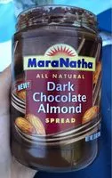 Suhkru kogus sees Maranatha, almond spread, dark chocolate