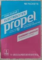 Sokerin määrä sisällä Raspberry Lemonade Electrolyte Water Beverage Mix