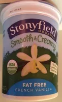 Sugar and nutrients in Stonyfield