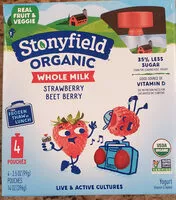 İçindeki şeker miktarı Organic Whole Milk Strawberry Beet Berry