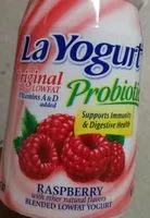 Suhkru kogus sees Probiotic blended lowfat yogurt raspberry