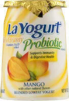 Suhkru kogus sees Probiotic rich & creamy low fat yogurt mango