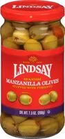 Cantidad de azúcar en Spanish Manzanilla Olives Stuffed With Pimiento