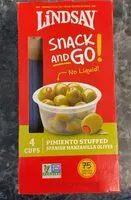 Cantidad de azúcar en Pimiento stuffed olives