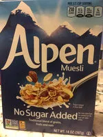 含糖量 No sugar added muesli cereal