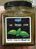 Suhkru kogus sees Basil Pesto de basilic