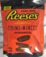 Sokerin määrä sisällä Reese Thins Dark Chocolate & Peanut Butter Cups
