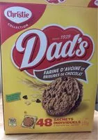 中的糖分和营养成分 Dad s cookies