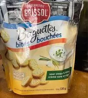 Количество сахара в Baguettes bouchées