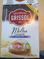 Количество сахара в Melba Canape Sesame