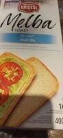 Количество сахара в Toast melba sans sel