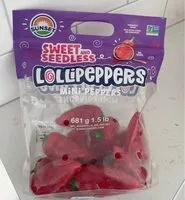 चीनी की मात्रा Sweet and Seedless lolipeppers