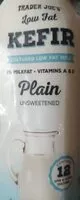 入っている砂糖の量 Plain Unsweetened Low Fat Kefir