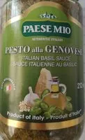 Sucre et nutriments contenus dans Paese mio