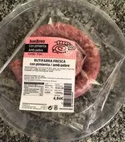 Jumlah gula yang masuk Butifarra fresca con pimienta