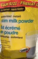 Sokerin määrä sisällä Instant Skim Milk Powder