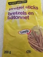 入っている砂糖の量 Pretzels en batonnet