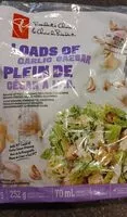 Amount of sugar in Plein de César à l'ail