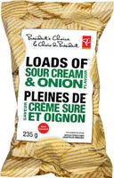 Amount of sugar in Loads of sour cream & onion rippled potato chips