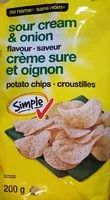 入っている砂糖の量 Sour Cream & Onion Flavour Potato Chips