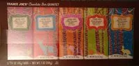 Zuckermenge drin Trader Joe's Chocolate Bar QUINTET